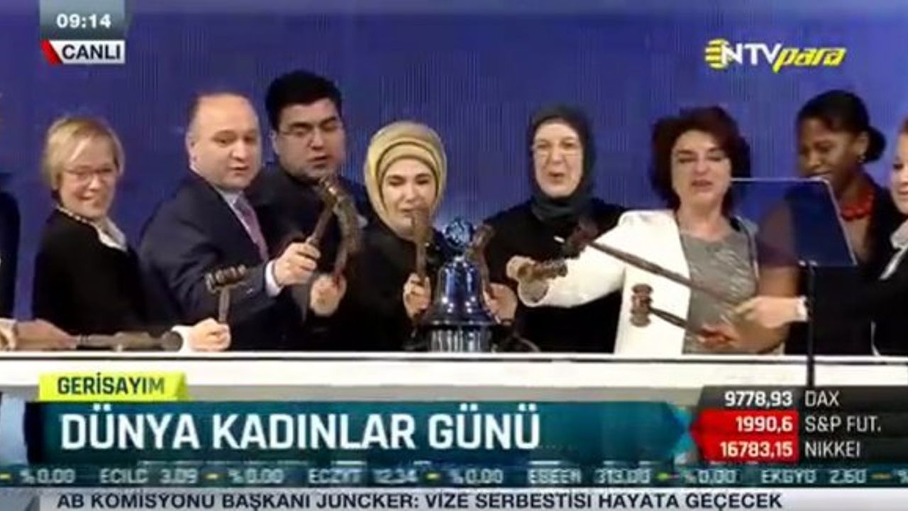 Emine Erdoğan Borsa Gongunu Kadın Erkek Eşitliği İçin Çaldı