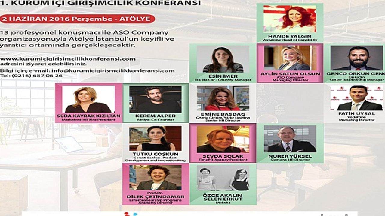 Kurum İçi Girişimcilik ve Inovasyon Konferansı’nı Kaçırmayın
