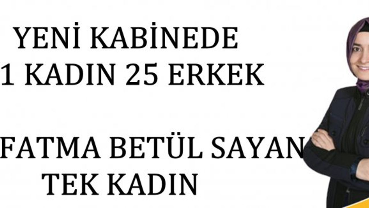 Yeni Kabinede 1 Kadın 25 Erkek