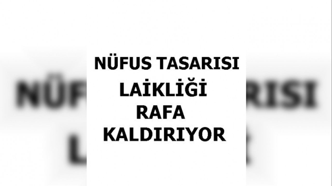 Kadın Partisi;"Nüfus tasarısı laikliği rafa kaldırıyor"
