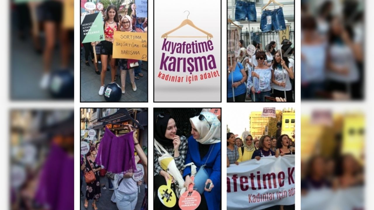 Kadınlardan "Artık yeter! Kıyafetime de hayatıma da karışma" eylemi