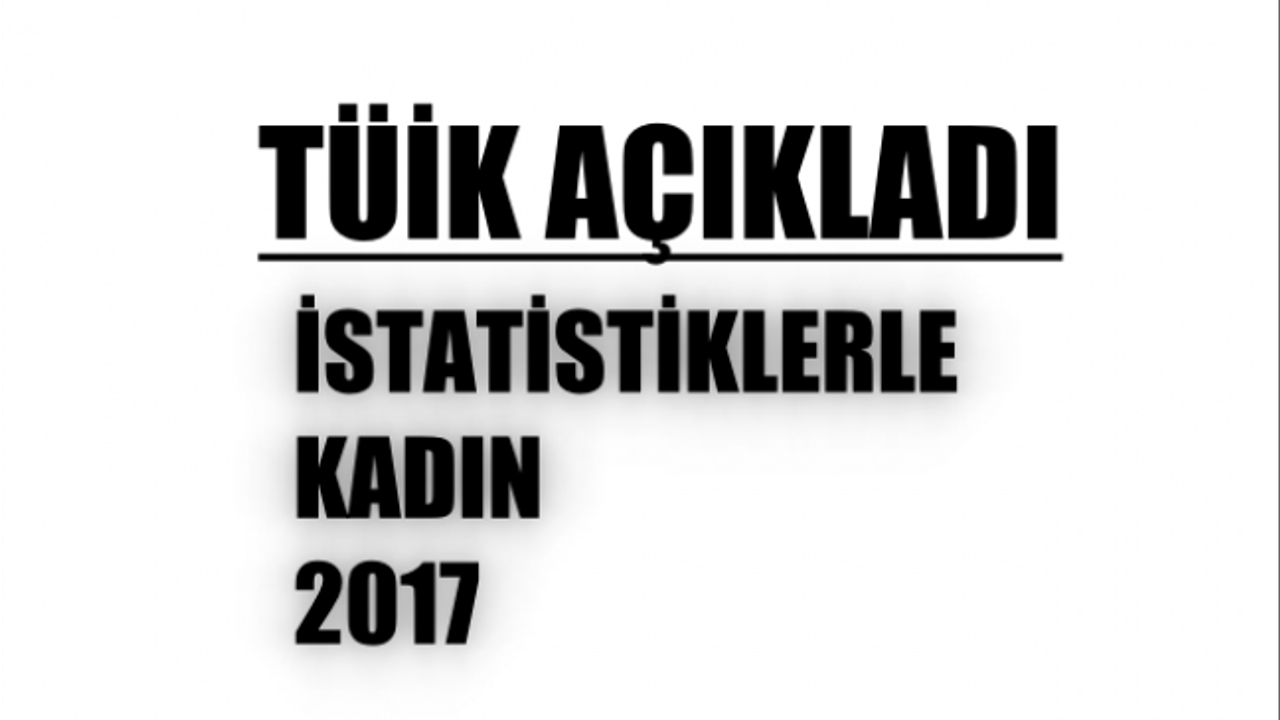 TÜİK İstatistiklerle Kadın 2017 verilerini açıkladı