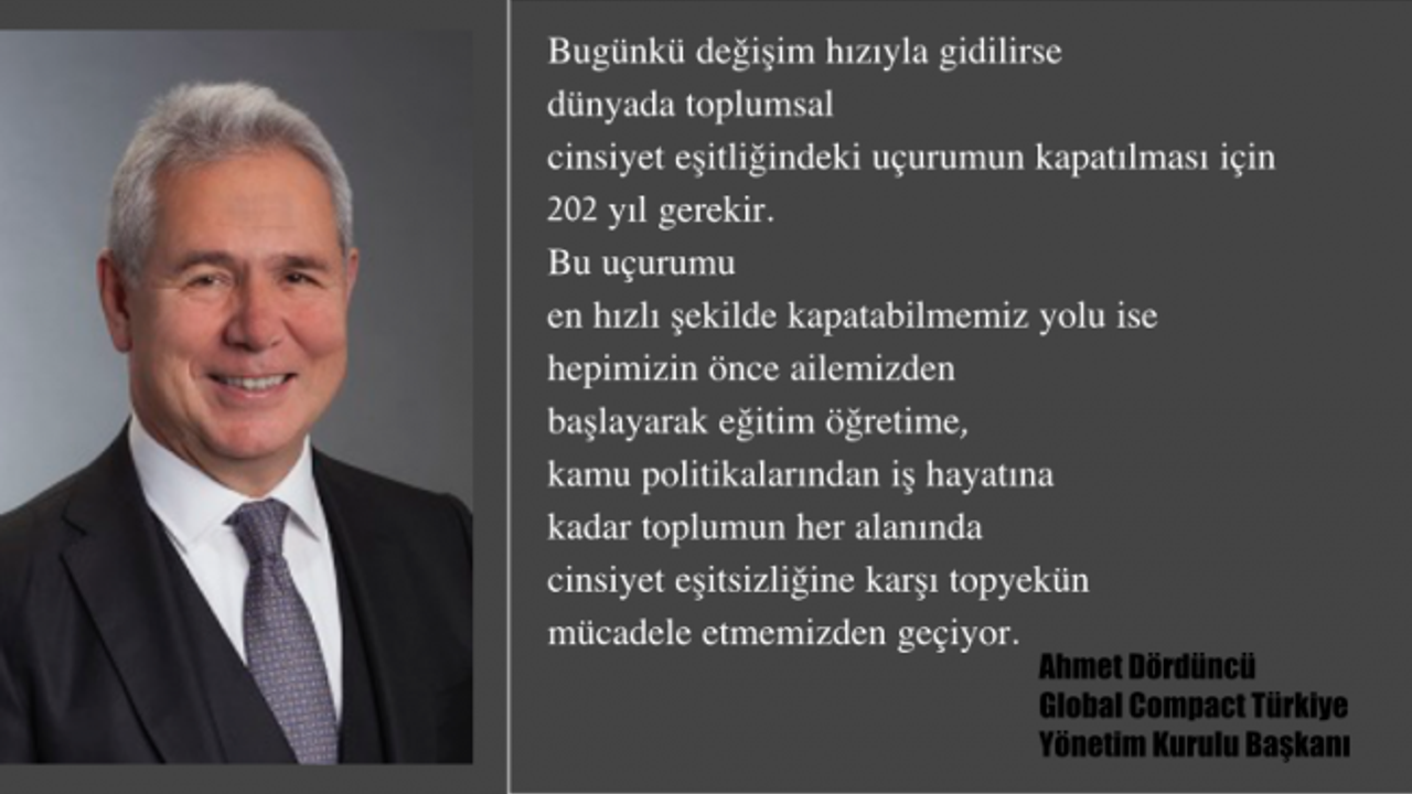 Ahmet Dördüncü, "Toplumun her alanında cinsiyet eşitsizliğine karşı topyekün  mücadele etmeliyiz"