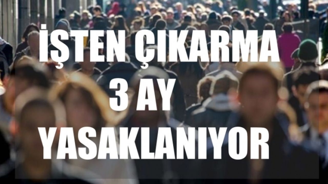 Yeni Tasarıya Göre İşten Çıkarma 3 Ay Yasaklanıyor
