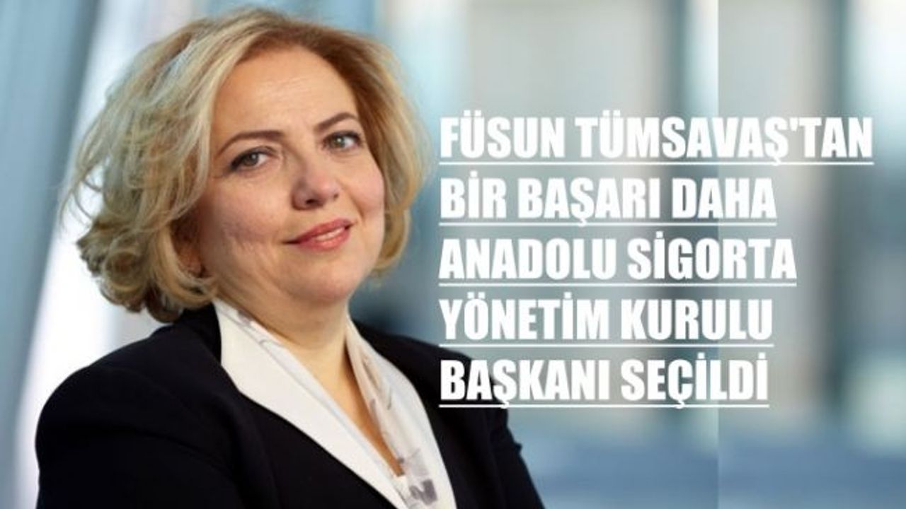 Füsun Savaş'dan bir başarı daha, Anadolu Sigorda yönetim kurulu başkanı oldu