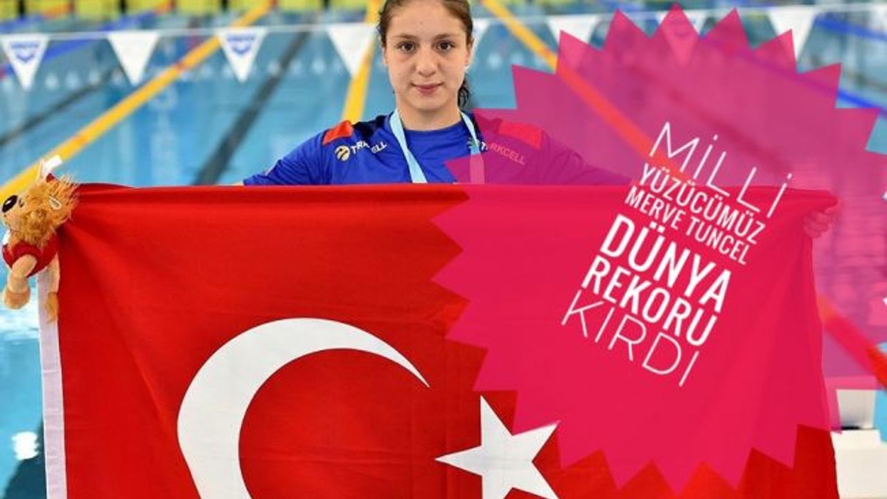 Milli Yüzücümüz Merve Tuncel 1 Dünya 3 Türkiye Rekoru Kırdı