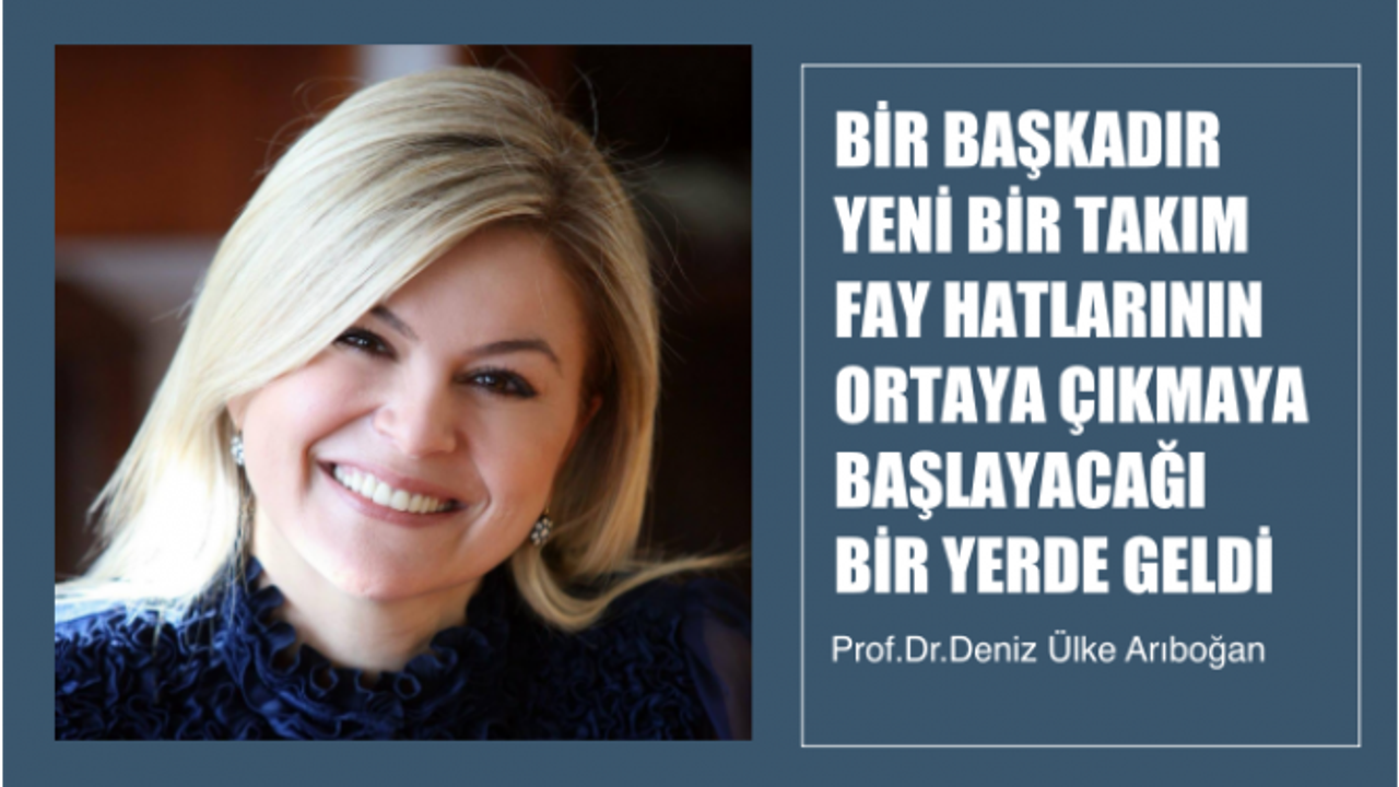 Prof. Dr. Arıboğan: “Bir Başkadır, Yeni Fay Hatlarının Çıkmaya Başlayacağı Bir Yerde Geldi"