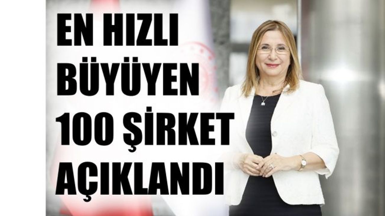 Türkiye'nin En Hızlı Büyüyen 100 Şirketi Açıklandı