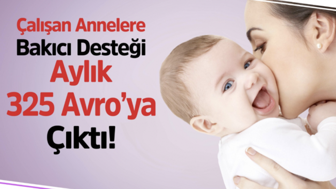 Çalışan Annelere Eğitimli Bakıcı Desteği Aylık 325 Euro'ya Yükseltildi