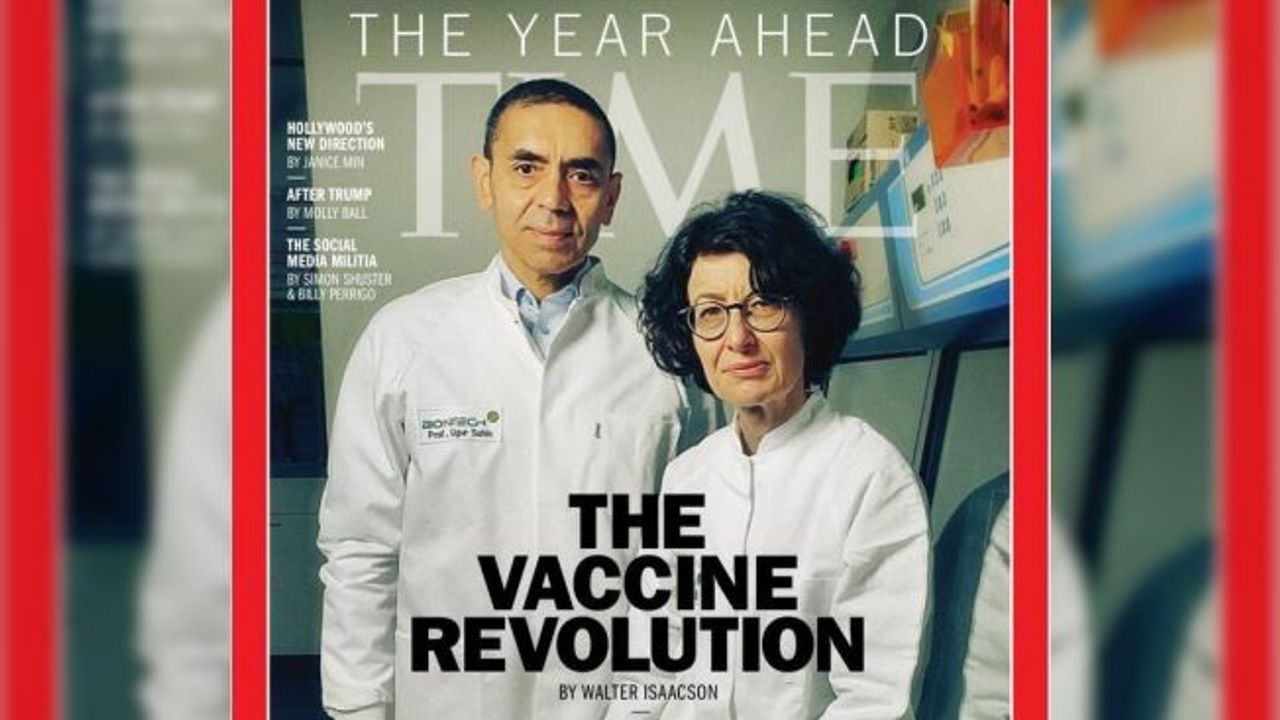 Özlem Türeci ve Uğur Şahin Bu Kez De Time Kapağında