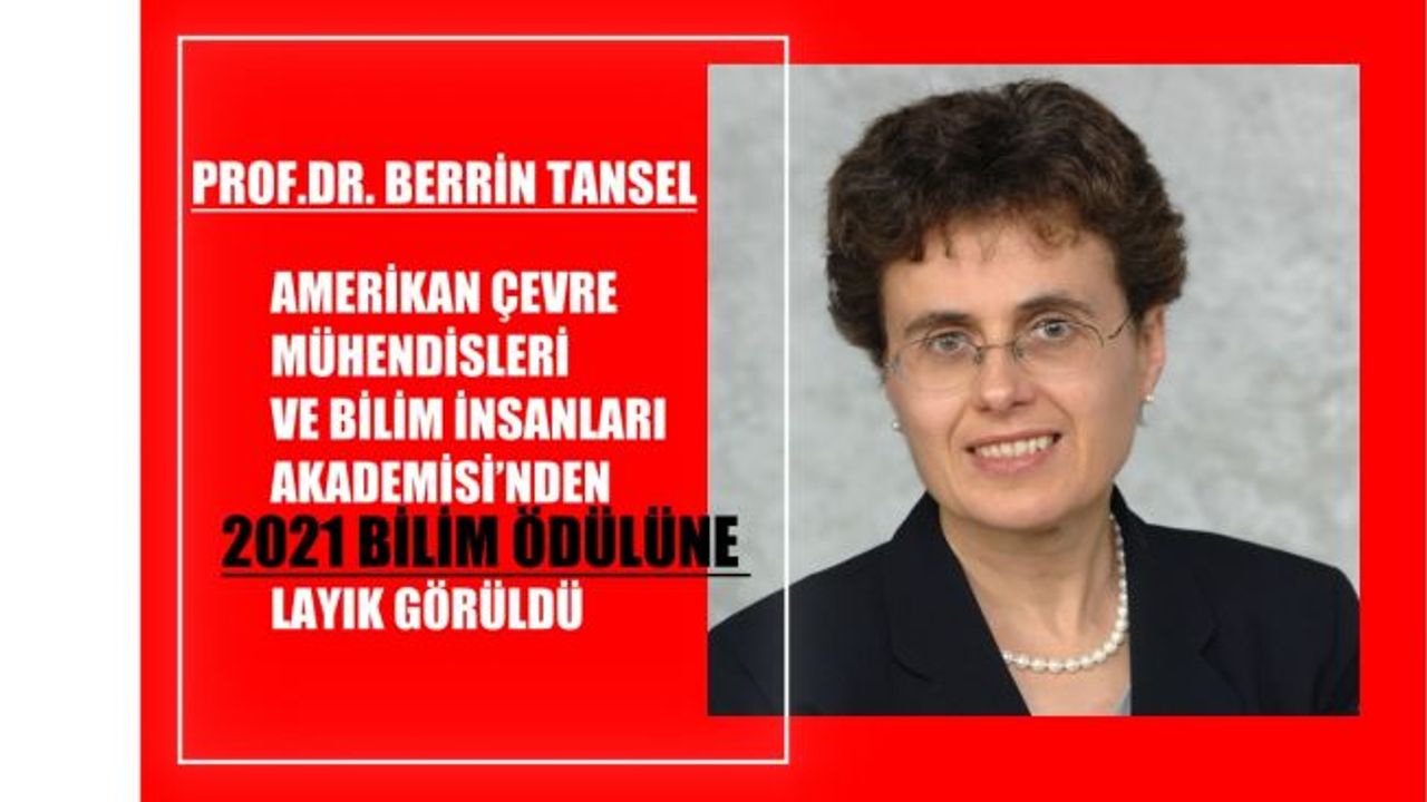 Prof.Dr. Berrin Tansel, AAEES Bilim Ödülünü Kazandı