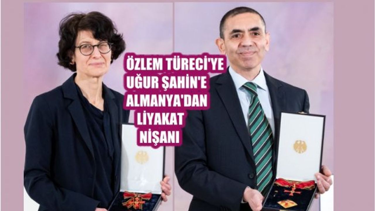Özlem Türeci ve Uğur Şahin'e Almanya'dan Liyakat Nişanı