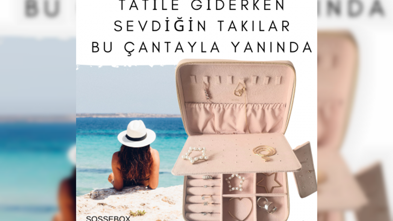 İşte Kadınlar'ın Yeni Markası SOSSE BOX'dan Takı Çantası, Takı Düzenleme Kutusu, Takı Kutusu, Mücevher Kutusu, Mücevher Çantası, Takı Dolabı