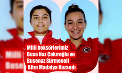 Milli Boksörlerimiz Buse Naz Çakıroğlu ile Busenaz Sürmeneli'den Altın Madalya