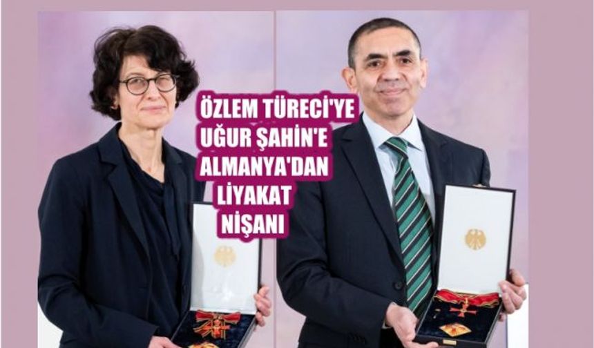 Özlem Türeci ve Uğur Şahin'e Almanya'dan Liyakat Nişanı