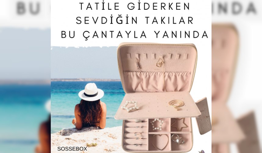 İşte Kadınlar'ın Yeni Markası SOSSE BOX'dan Takı Çantası, Takı Düzenleme Kutusu, Takı Kutusu, Mücevher Kutusu, Mücevher Çantası, Takı Dolabı